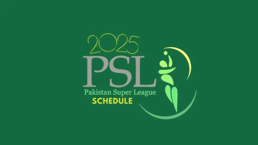 PSL 10 Schedule Announced, Tournament to Start on April 11